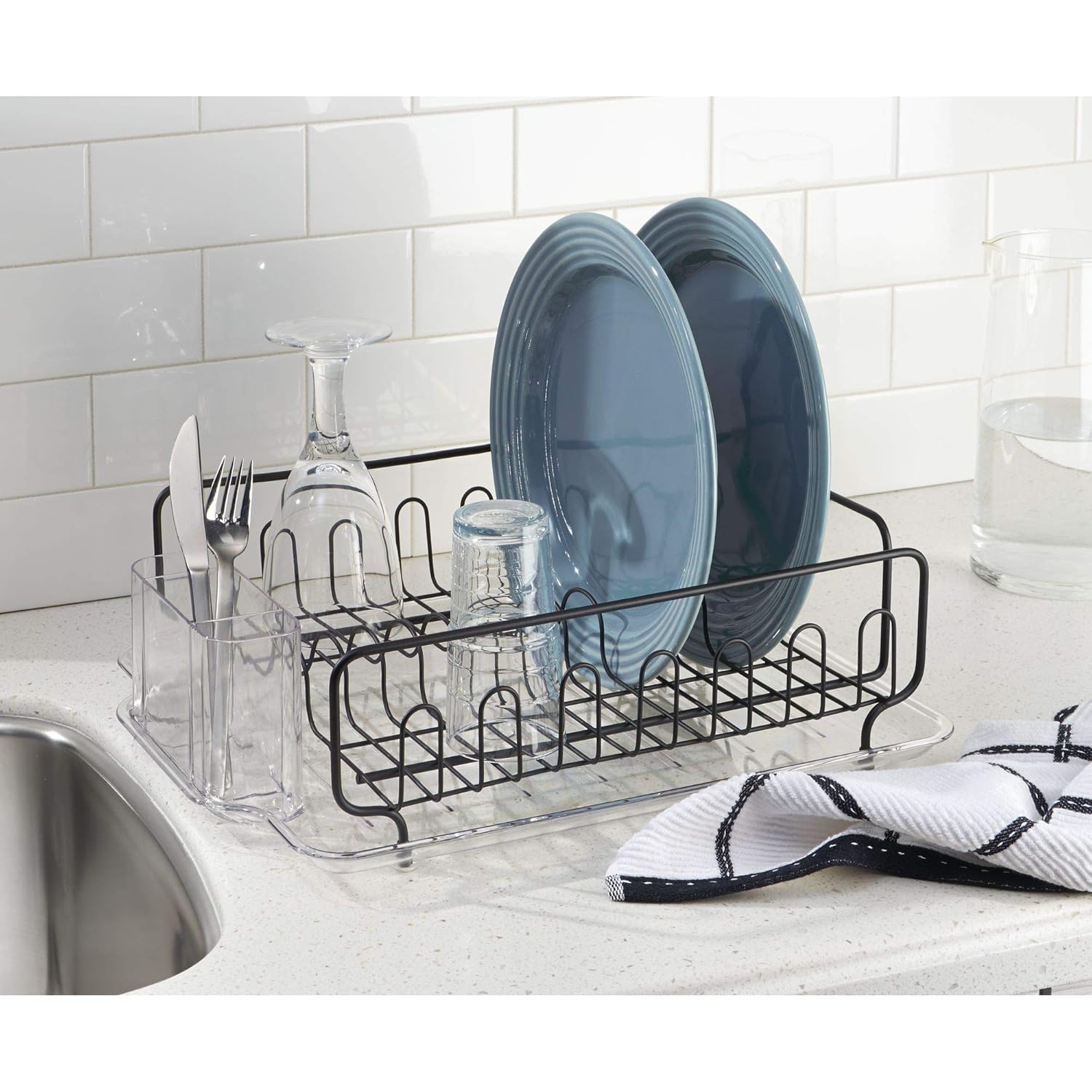 Dish Racks Home Bowls InterDesign Forma Lupe Kitchen Dish Drainer Rack