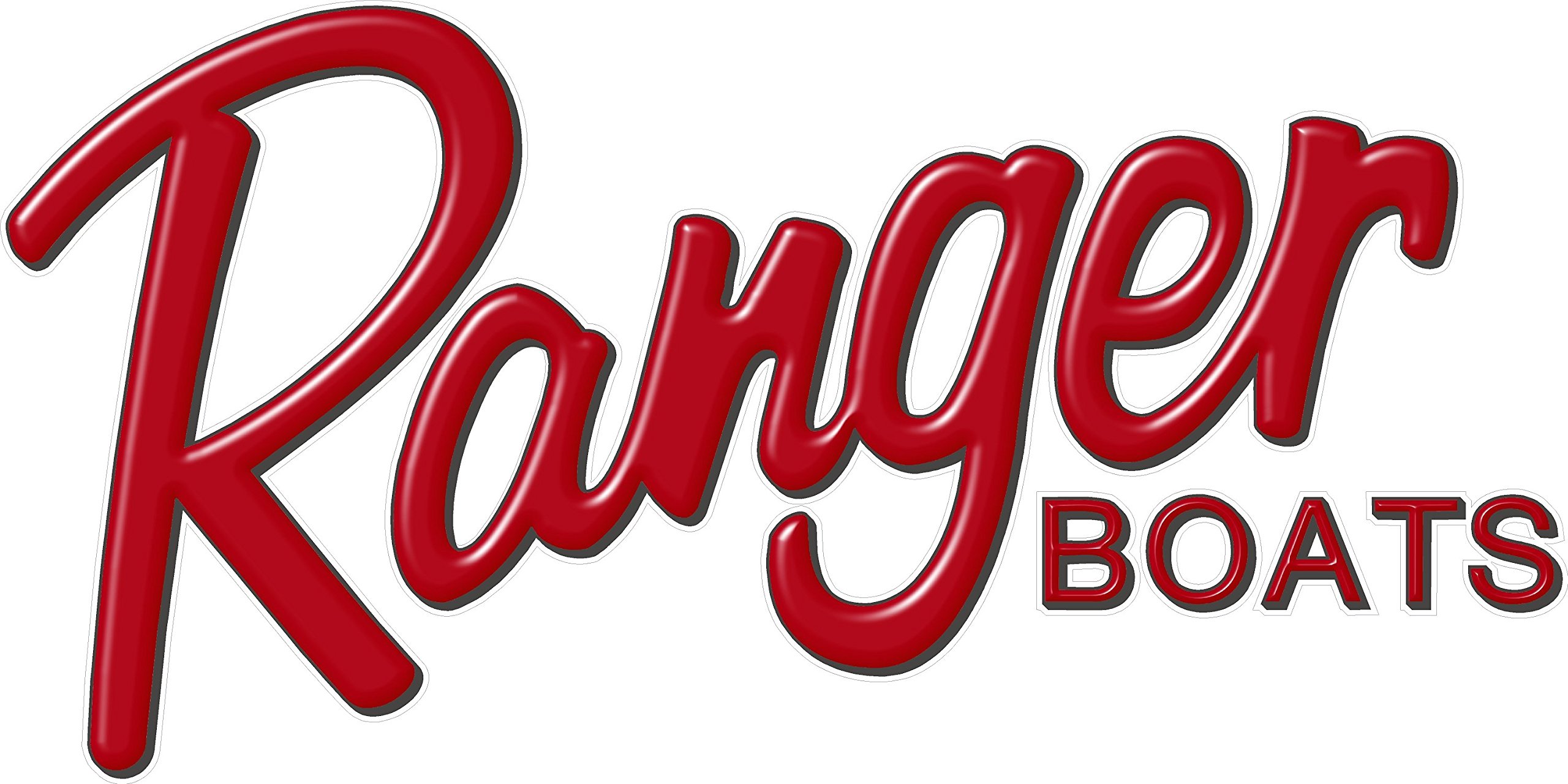 Galleon Ranger Boats RED Logo Decal 6x12"