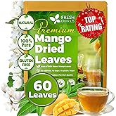 FreshDrinkUS, Premium 60+ Mango Whole Leaves Dried, 100% Natural & Pure from Dried Mango Leaves Tea, No Additives, No Caffeine, Vegan