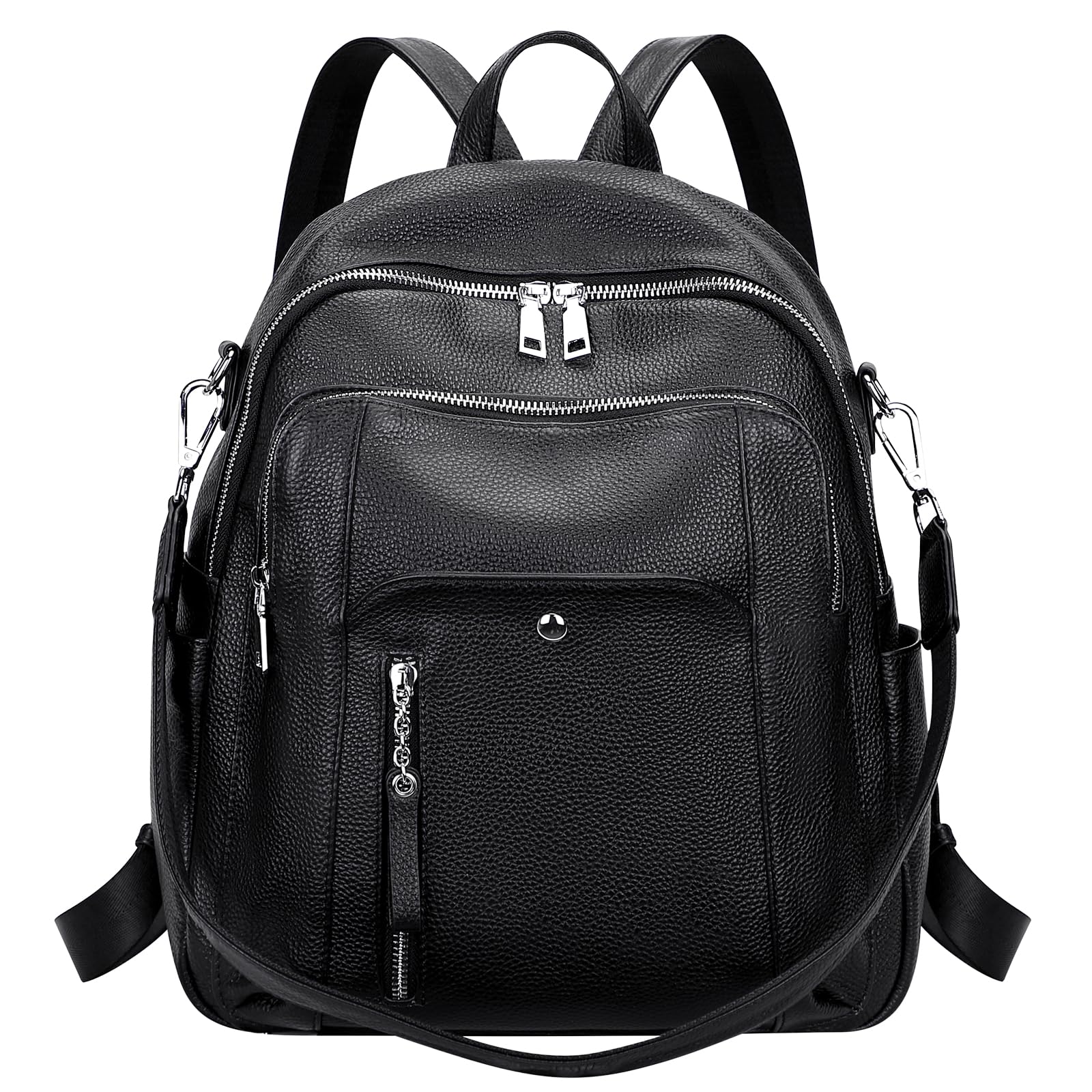 Photo 1 of ALTOSY Fashion Genuine Leather Backpack Purse for Women Shoulder Bag Casual Daypack Medium(S9 Black New)