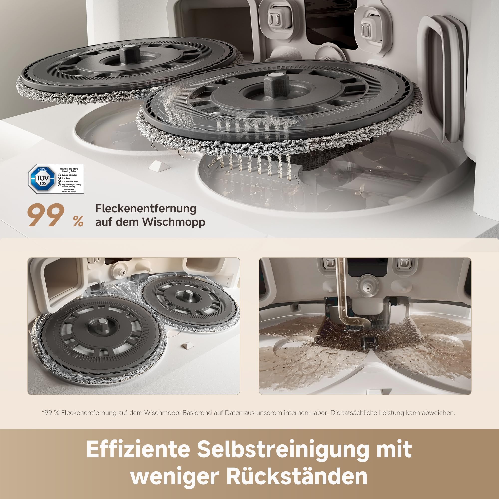 DREAME L10s Ultra Gen 3 Kit Saugroboter mit Wischfunktion mit einer Saugkraft von 25.000 Pa, Seitenbürste und Mopp ausfahrbar, selbstreinigende All-in-One-Dockingstation, Steuerung per App und Sprache 6