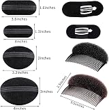 WILLBOND 8pc Hair Styling Base Set Sponge Inserts Bun Maker Braid Tool Women DIY view 3