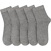 Women Thin Cotton Socks Comfort Breathable Soft Socks Above Ankle Crew Socks 5 Pairs