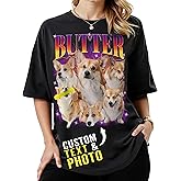 Custom Bootleg Rap Tee Shirt for Women & Men - Custom Face & Photo Picture Shirt Gift Idea for Couples, Family & Friends