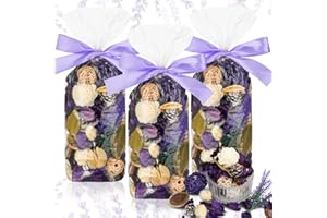 DANSIB Potpourri Bags Spring Purple Lavender Potpourri Bowl Filler Large15 oz Bag Lavender Scent Decorative Dried Flowers Scents of Crushed Lavender Fragrance Sachet Petal Wedding Bathroom Decor