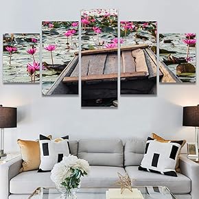 SIGNWIN 5 Panel Canvas Wall Art Modern Art...