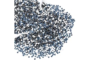 QPRETTY DU Midnight Blue Rhinestones Bulk, 10000PCS Flat Back Round Jelly AB Rhinestones Non-Hotfix Crystal Gems Wholesale for Crafts Makeup Nails Face Tumblers Clothes Shoes Handmade Decoration 3mm