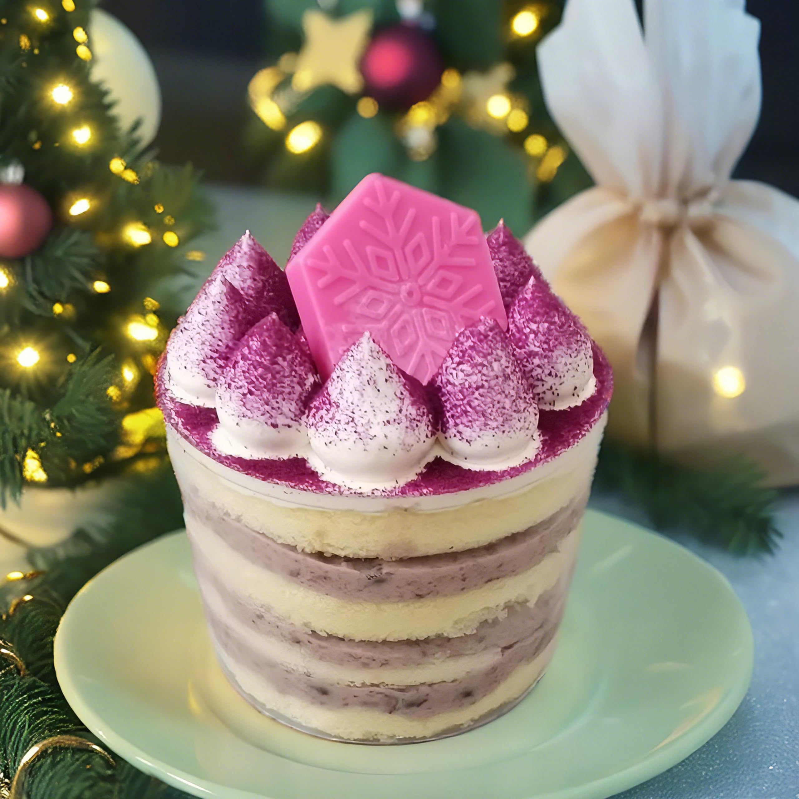 Tadonyny Hexagon Snowflakes Silicone Molds for Chocolate, Gummy Candy, Wax Melts and Ice Cube Tray with Scraper