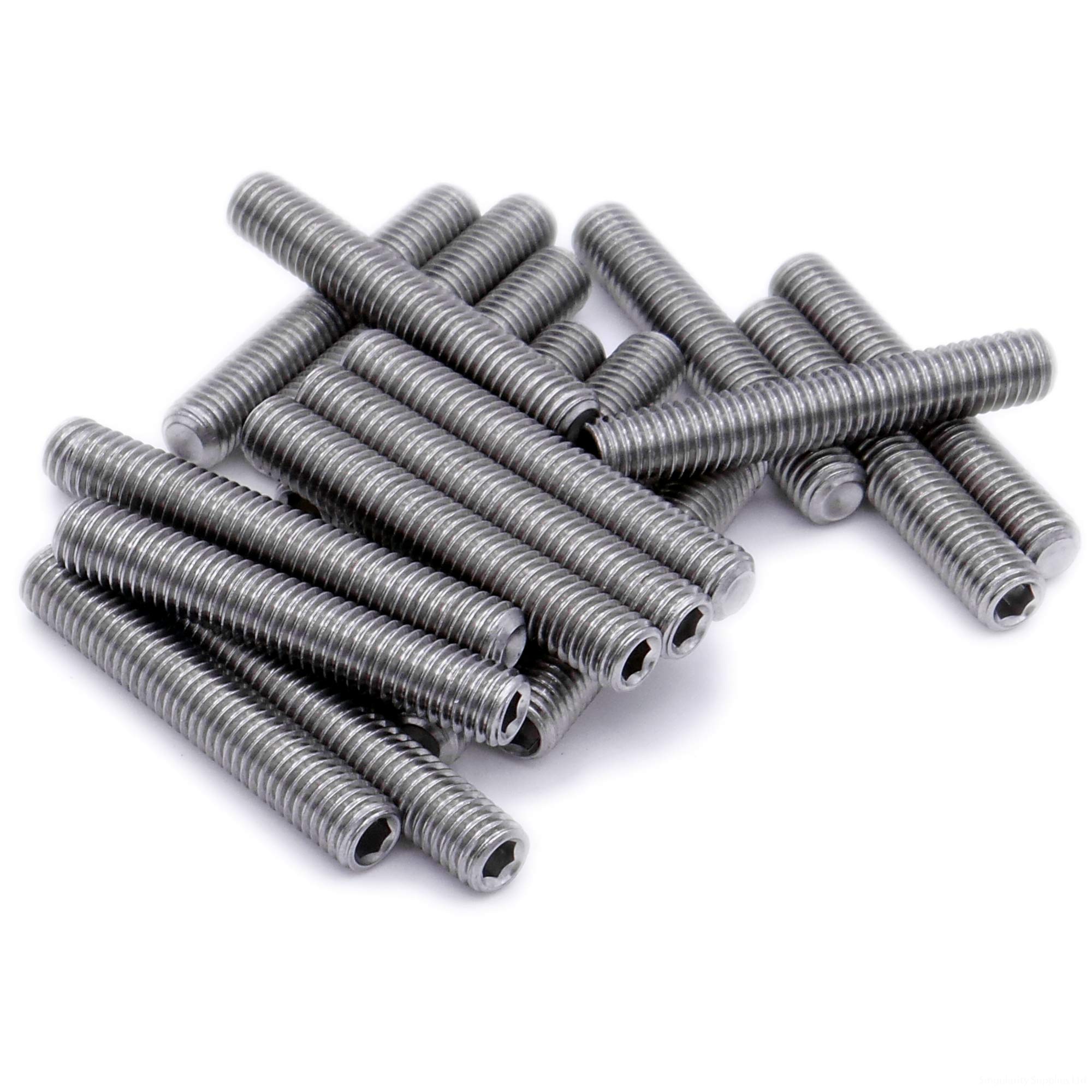M2 (2mm x 6mm) Hex Socket Grub Screw (Cup Point) - Stainless Steel (A2) (Pack of 20)
