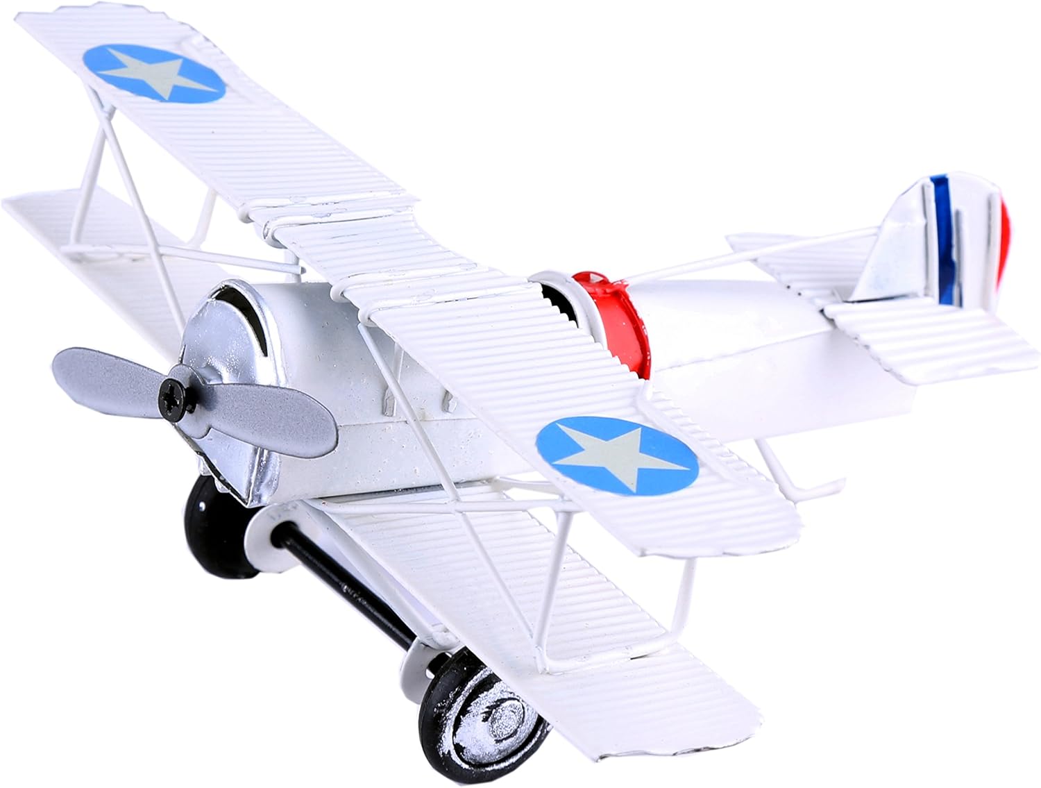 Berry President(TM Vintage Retro Wrought Metal Iron Biplane Plane Aircraft Handicraft Models - Photo Props Home Decor/Ornament/Souvenir (White)