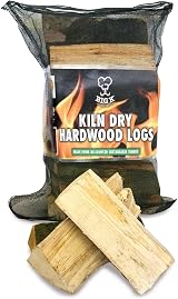 Topline Big K Kiln Dried Hardwood Logs 2 Pack 12kg Fire Pit BBQ Pizza Oven view 3