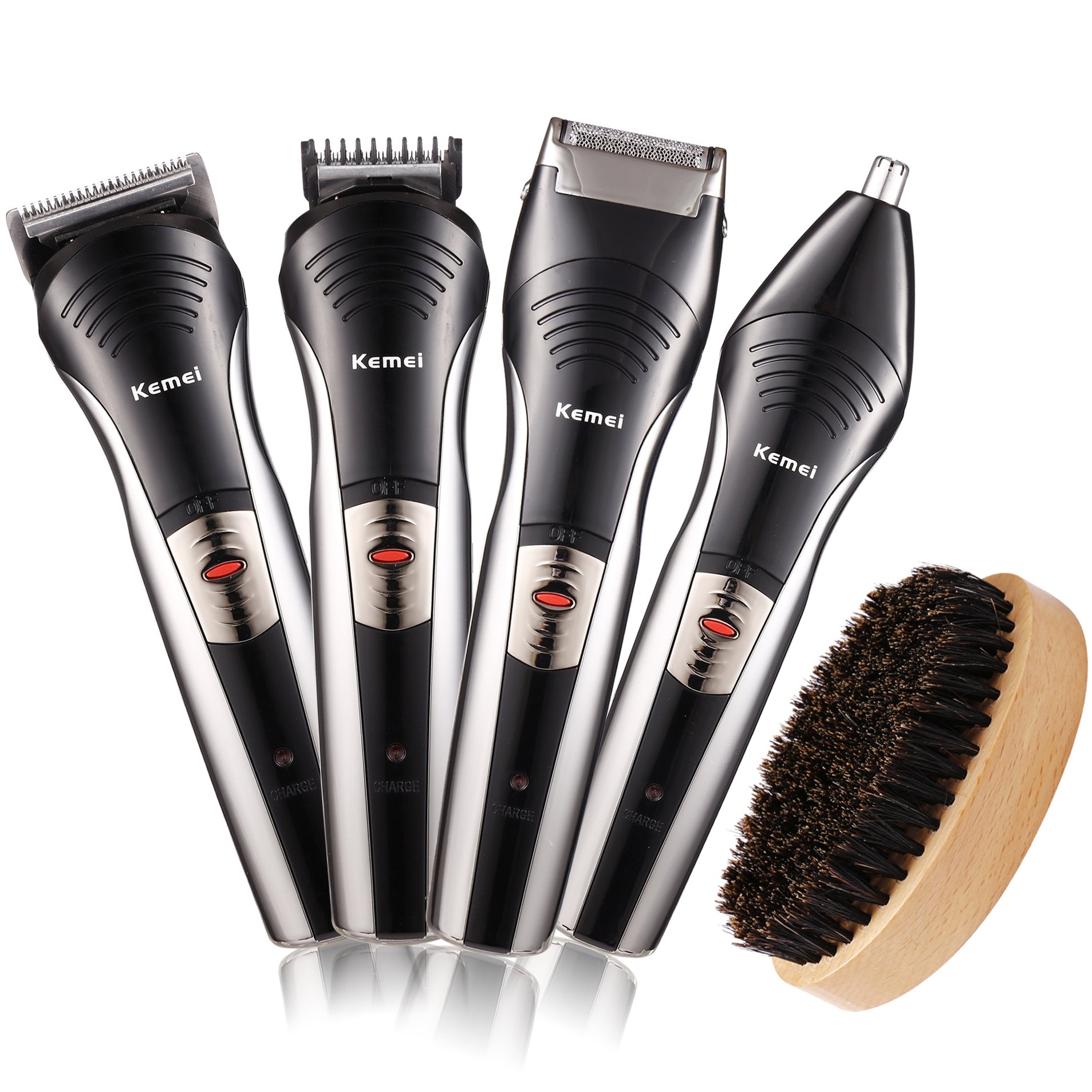 Yivans KM590A professionelle Haarschneider (ein enthält Bartbürste mit Wildschweinborsten)