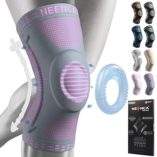 NEENCA Knee Brace for Women & Men, Medical Knee Support with Patella Pad & Side Stabilizers, Knee Compression Sleeve for Knee Pain, Meniscus Tear, ACL, Joint Pain, Runner, Workout - FSA/HSA Eligible