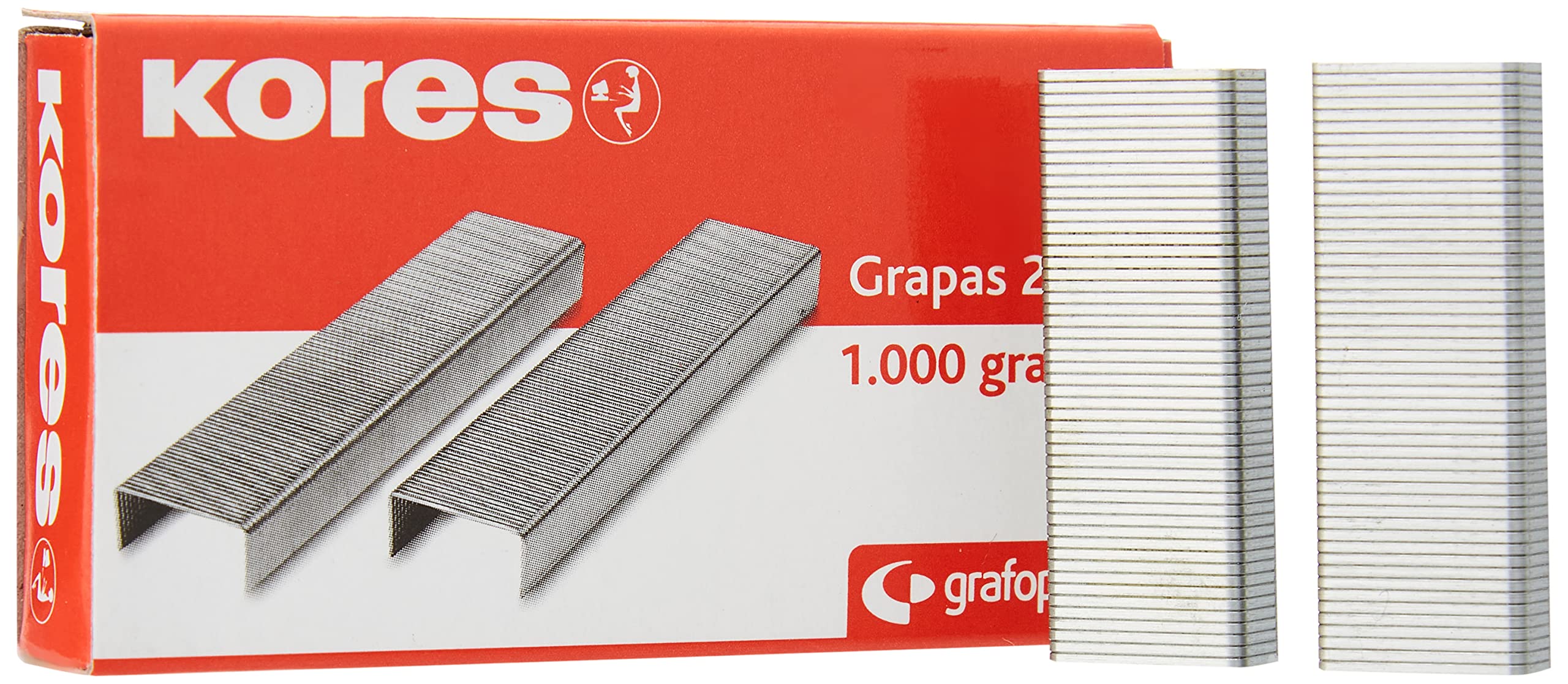 Kores 00000900 Pack Galvanised Staples Pack of 1000, 22/6 – 24/6