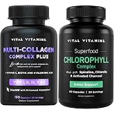 Vital Vitamins Multi Collagen Complex Plus + Chlorophyll Complex Capsules