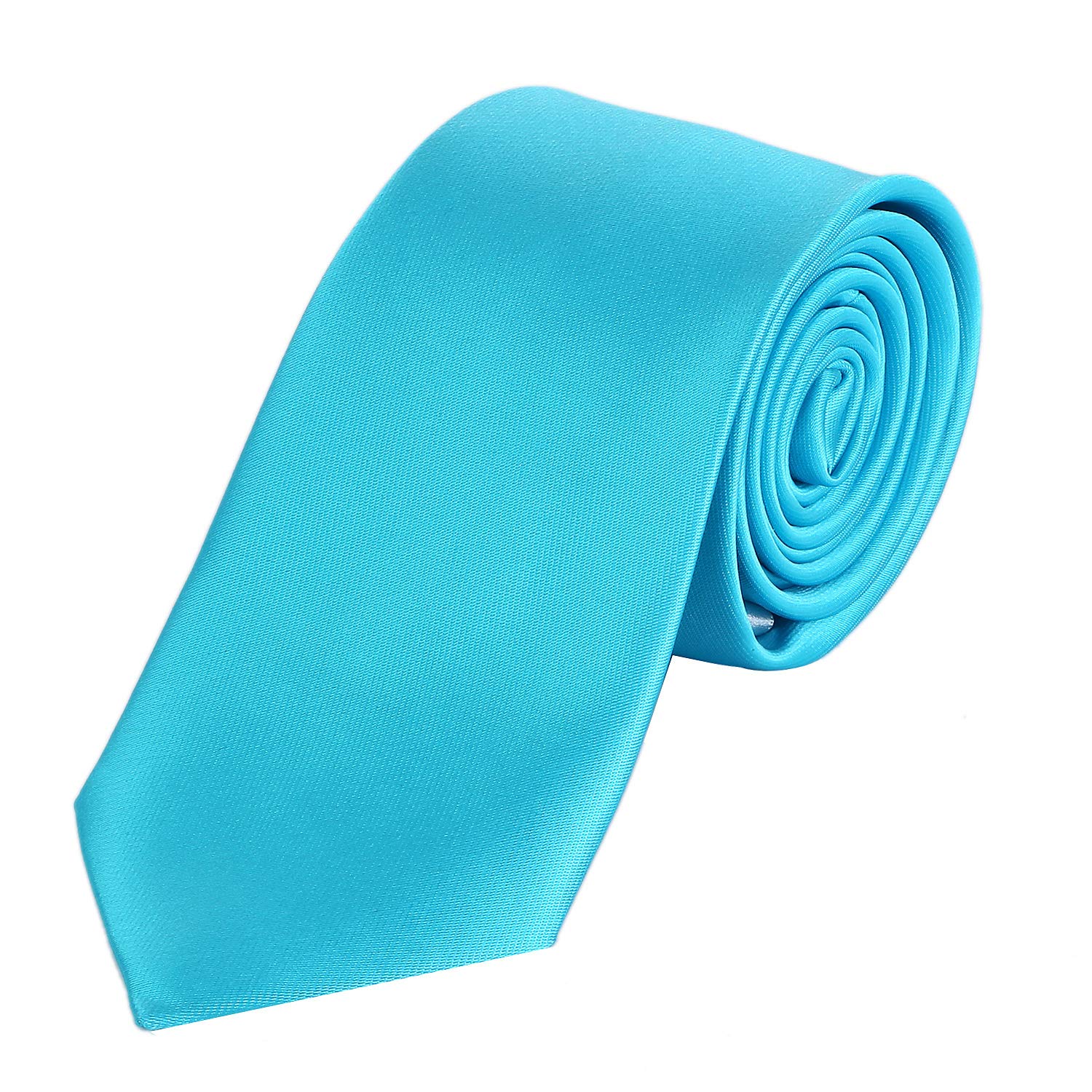 DonDon tie for men 7 cm classical handmade business tie turquoise for the office or for festive events