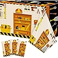 3 Pack Tool Theme Plastic Tablecloths - 108x54 Inch Waterproof Party Decor For Boys Birthday