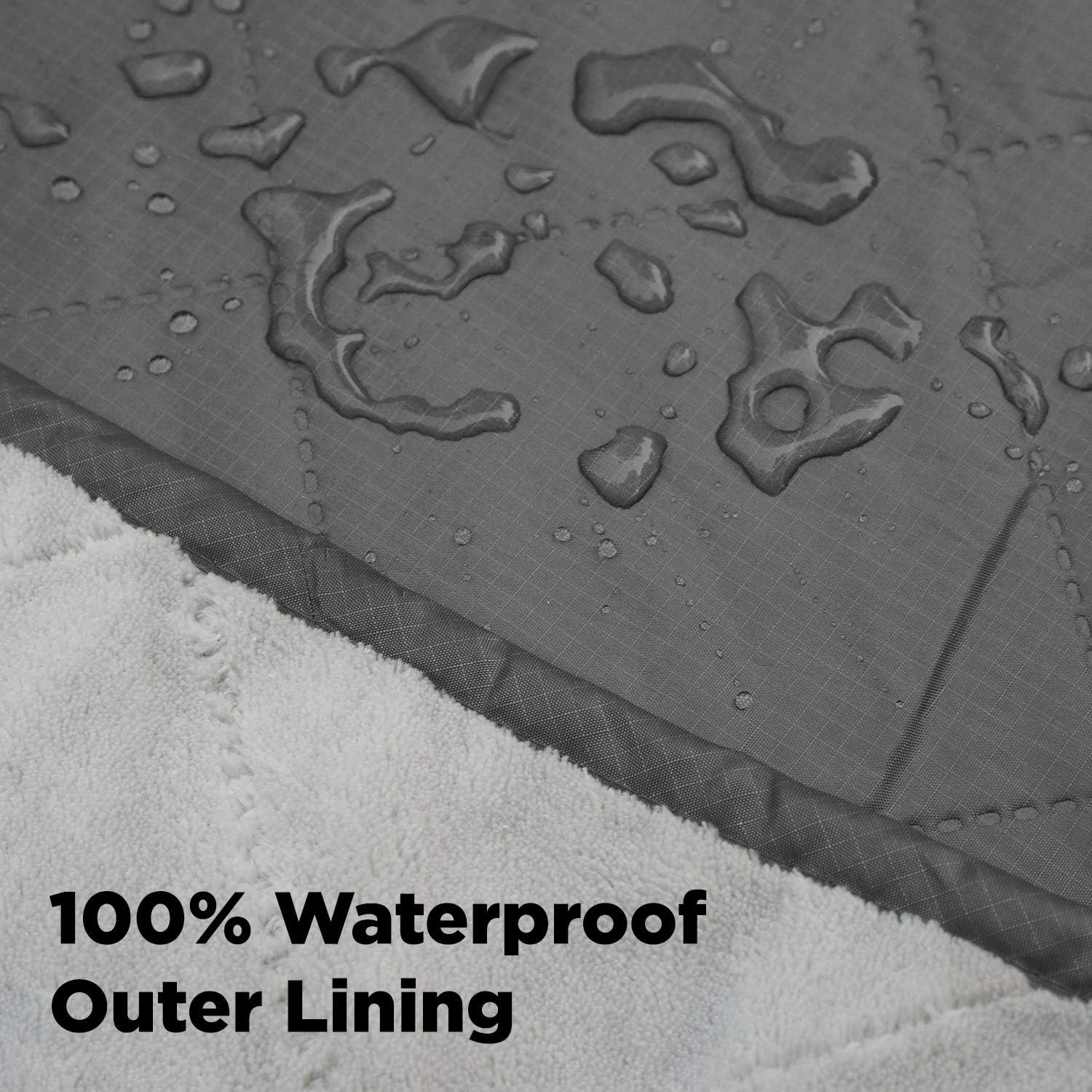 Leisure Co Extra Large Waterproof Outdoor Blanket - Weatherproof Outer with Plush Fleece Inner Lining - Perfect for Picnic Use and Camping, Yoga, Dogs - Sand Free Foldable and Lightweight: Kitchen & Dining