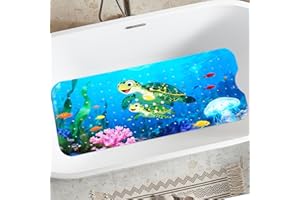Bath Mat for Tub, Bathtub Mat for Kids Adults, Anti Slip, 40"x16" Extra Long, Suction Cup for Strong Grip, Eco Friendly, Easy