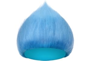 Geyoga Unisex Funny Wig Hairy Costume Funky Hairband Crazy Wig Hair for Mardi Gras Halloween Costume Cosplay Party(Light Blue,1 Pcs)