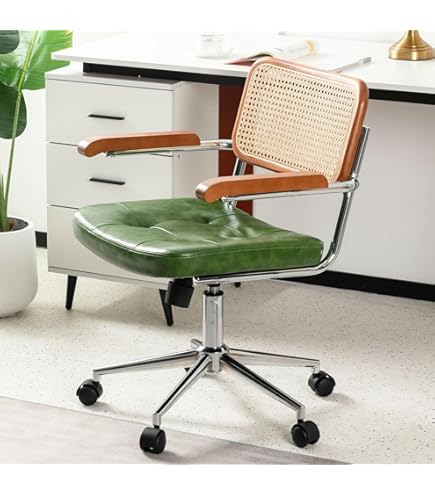 Amazon.com: Computer Chair, Japanese Rattan Computer Chair Retro