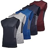 Real Essentials 3 & 5 Pack:Men's Dry Fit Workout Running Tank Top Gym Sleeveless Muscle Athletic Shirt (Big & Tall Available)