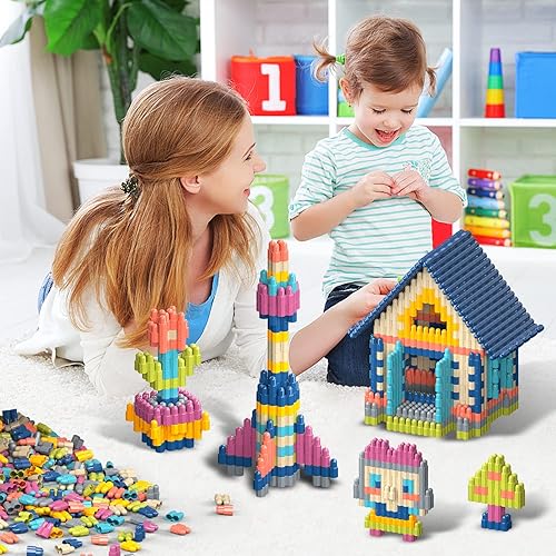 Tigerhu Kids 1120pcs Building Blocks Set Educational STEM Building Toy,  Construction Block Toys Set Learning P