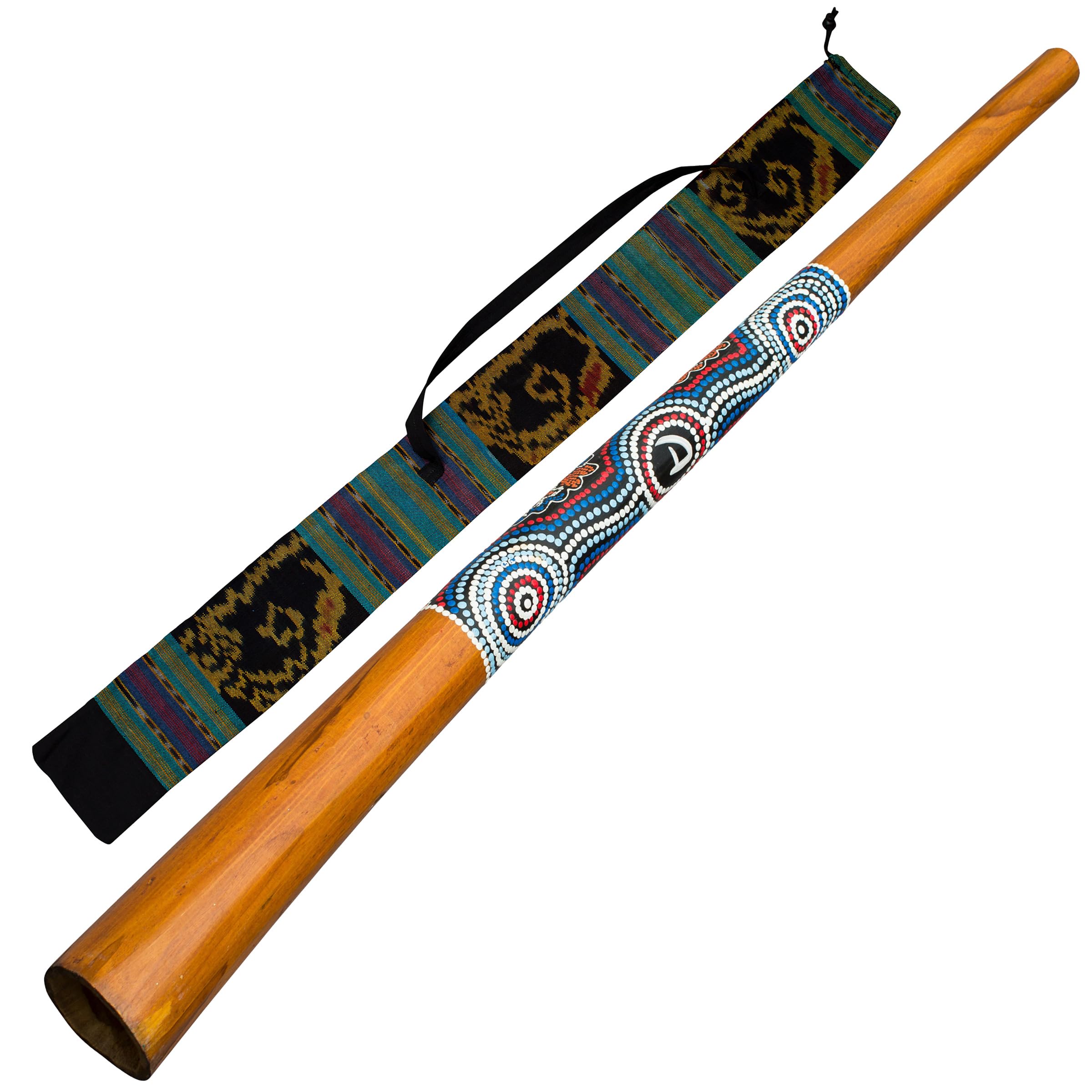 Australian Treasures - DIDGERIDOO NATURAL PAINT 130cm - Didgeridoo bag - wood didgeridoo