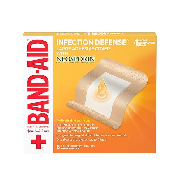 BAND-AID BRAND INFECTION DEFENSE ADHESIVE WOUND COVERS WITH...