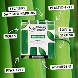 The Cheeky Panda Bamboo Large Paper Napkins 400 White 40x40cm 2 Ply view 3