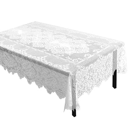 Amazon Com Juvale Lace Tablecloth Rectangular Tablecloth With Amazon Com Juvale Lace Tablecloth Rectangular Tablecloth With