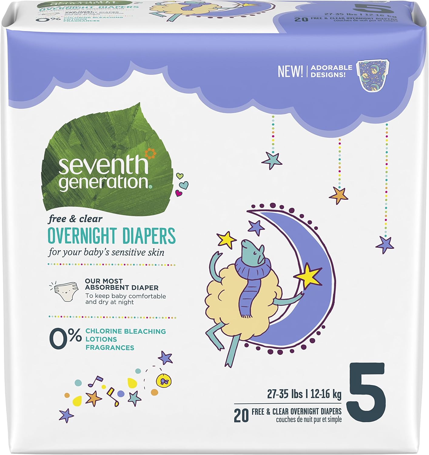 seventh generation overnight diapers size 3