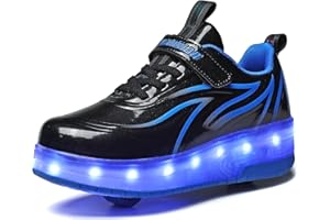 HHSTS Kids Shoes - New Upgraded with Wheels LED Light Color Shoes Shiny Roller Skates Skate Shoes Simple Kids Gifts Boys Girls The Best Gift for Party Birthday Christmas Day