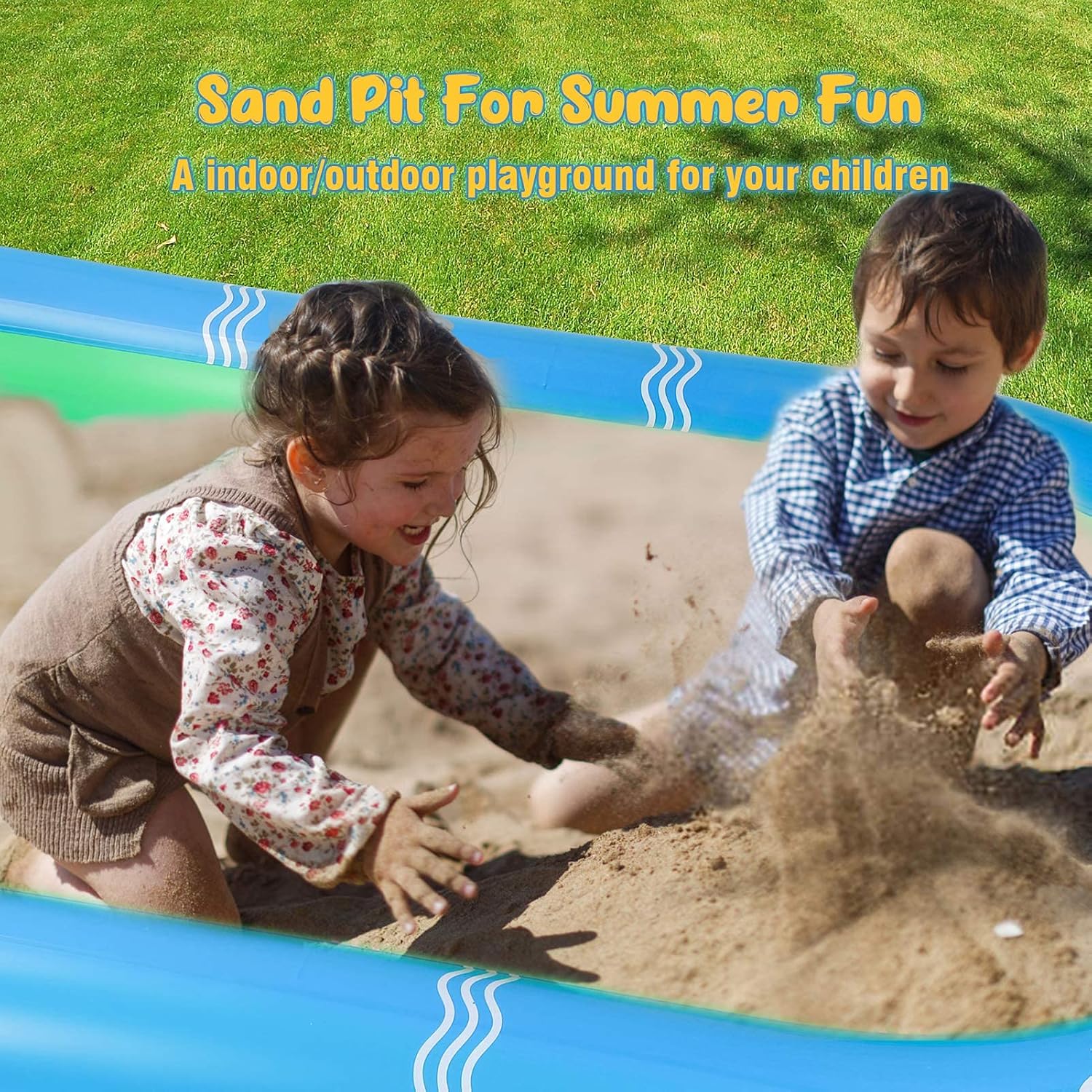 SEATANK Dolphin Inflatable Pools Kiddie Swimming Pool Outdoor Water Sprinkler for Kids Babies Toddlers Summer Pool Party (Large): Kitchen & Dining