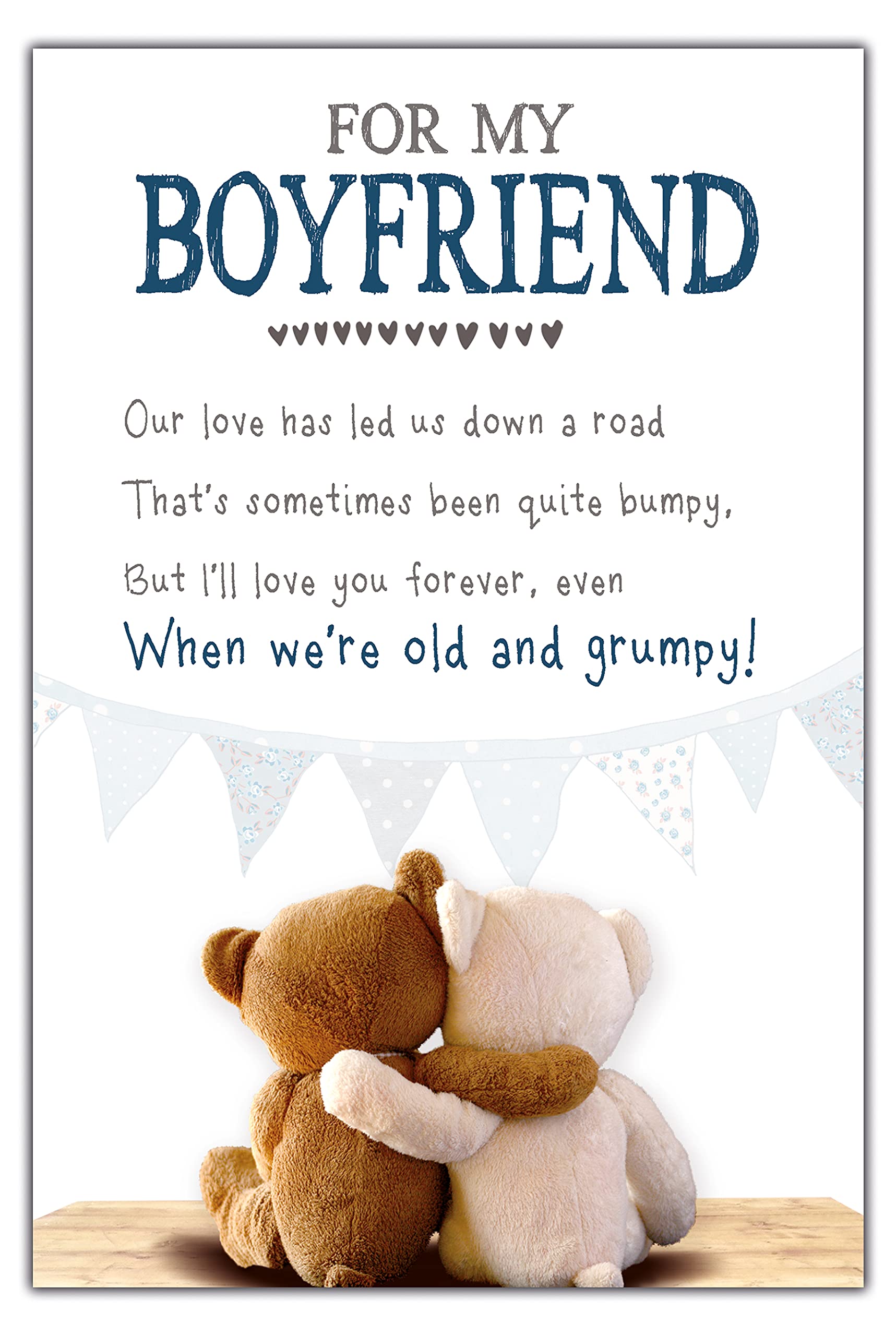 Nice Words, Happy Birthday Boyfriend Card, Cute , Greetings Card, Birthday Cards