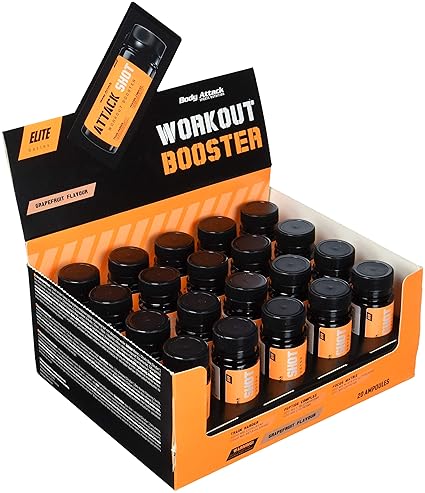 Body Attack'Attack Shot' Booster- Grapefruit, 20 x 60 ml