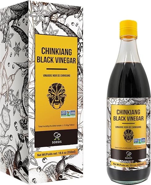 SOEOS CHINKIANG VINEGAR, 18.6 FL OZ (550ML), CHINESE...