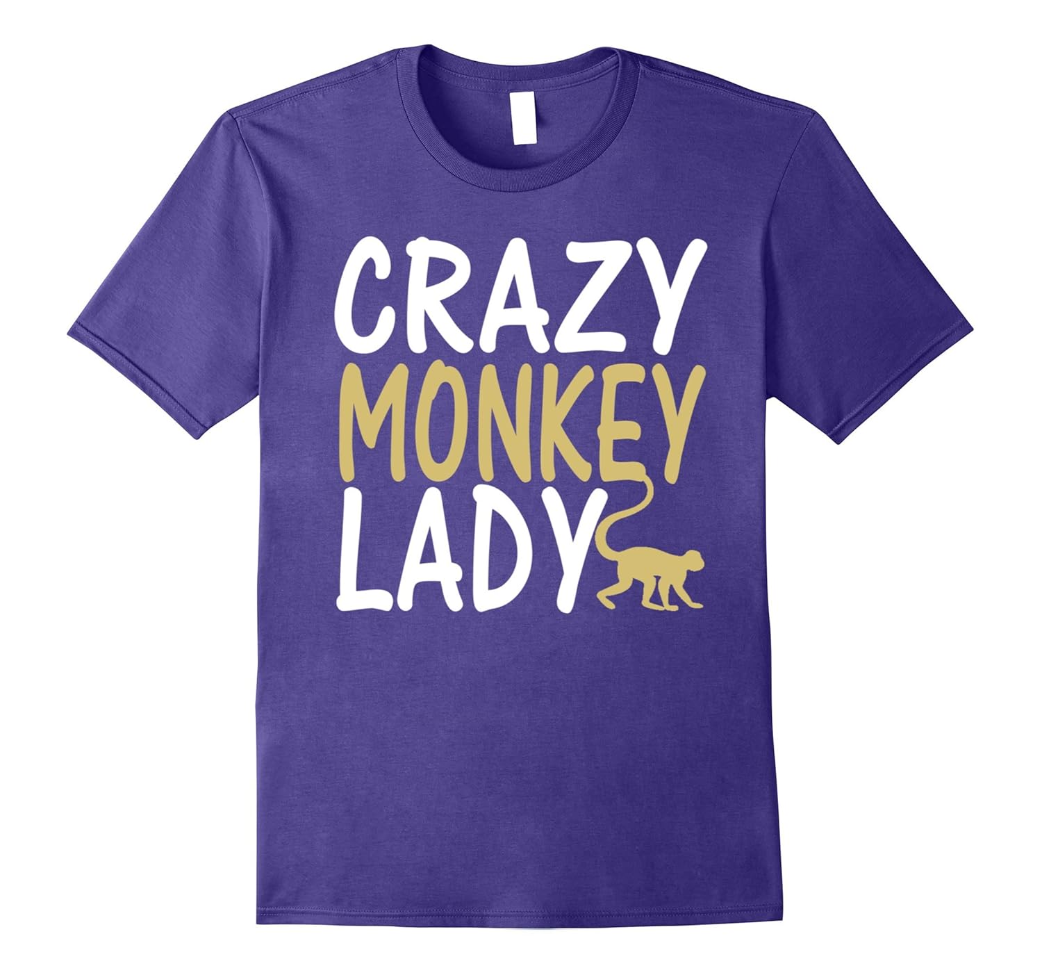 Crazy monkey lady gift tshirt monkey lover shirt-ANZ