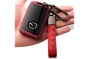 Teenpull Fit for Mazda Key Fob Cover with Keychain – TPU 360 Degree Full Protection Case Compatible with 2019-2023 Mazda 3, C