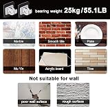 Bohoray 4Pcs Self Adhesive Curtain Rod Bracket White 22mm Groove No Drill view 4