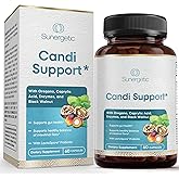 Premium Candida Cleanse Supplement – Candida Support Supplement with Oregano, Caprylic Acid, Black Walnut & Probiotics – Supports Gut Health, Digestion & Intestinal Flora - 60 Candi Support Capsules