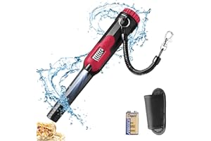 Vertimia Metal Detector Pinpointer, Professional Waterproof Handheld Pin Pointer Wand, 3 Modes Search Treasure Pinpointing Finder Probe with LCD Display for Adult, Kids, 9V Battery Included - Red