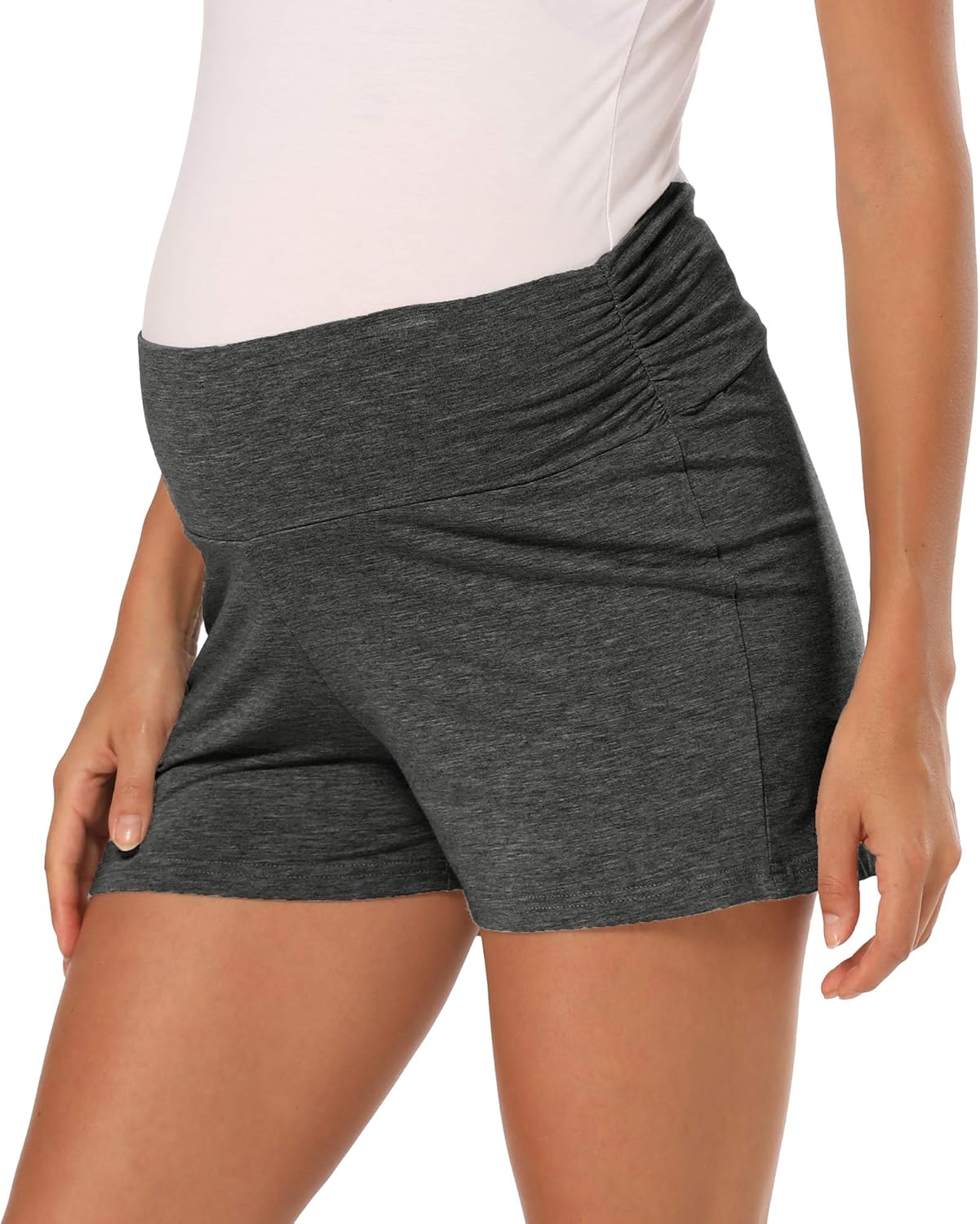 fitglam Women's Maternity Shorts Summer Lounge Yoga Pajama Active Pregnancy Short Pants at  Women’s Clothing store