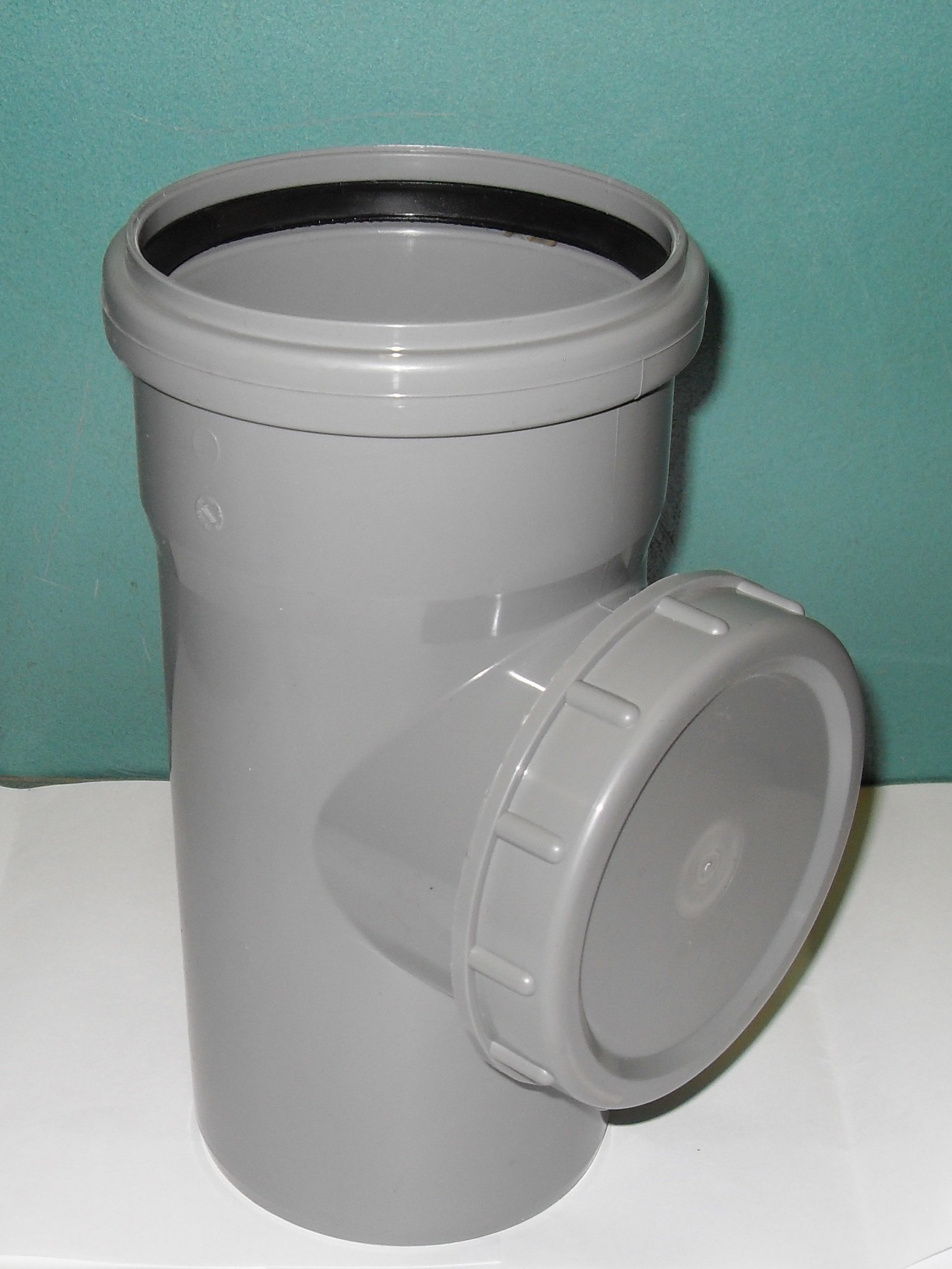 Soil Rod Access Pipe 110 mm - Push Fit - Single Socket - Grey