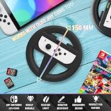 Orzly Steering Wheels for Nintendo Switch Joy-Con Twin Pack Black view 3