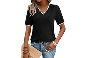 onlypuff Womens V Neck Summer Sweaters Pullover Cozy Lightweight Sweaters Short Sleeve Tops Basic Clothes