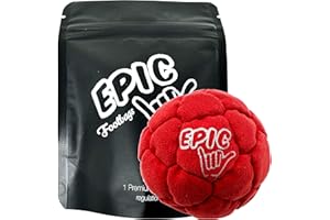 EPIC HACKY SAKS Epic Footbags Classic Foot Bag, Great Gift and Healthy Fun for Adults and Kids, Solid Colors