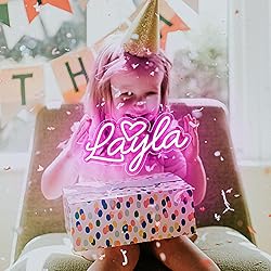 ATTNEON Layla Name Neon Sign for Wall Decor,LED