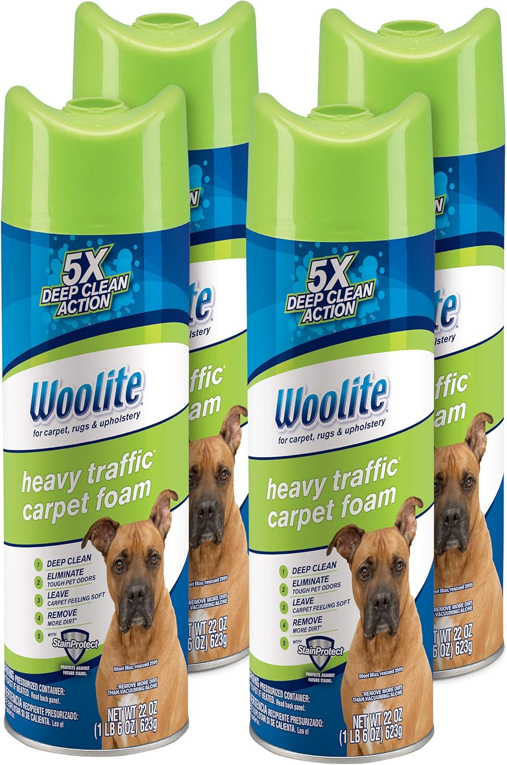 Amazon Com Woolite 08209 Heavy Traffic Carpet Foam Cleaner Stain Remover 4 Pack Home Kitchen