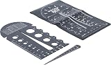 BGS 74247 Metric Screwpitch Gauge Thread Template M3-M20 0.5-13mm Drill Gauge view 6